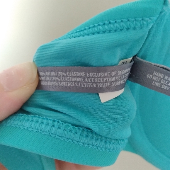 Aerie Teal Bridget Push Up Braid Detail Bikini Top Size 34C - Picture 10 of 11